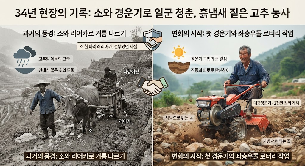 40년 전 시골 농사 추억: 소와 리어카, 그리고 경운기가 전부이던 그 시절 1 소와 리어카, 그리고 경운기