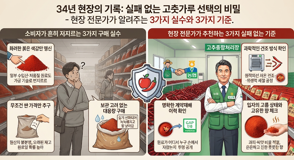 소비자의 구매 실수와 실패 없는 고추가루 고르는 법