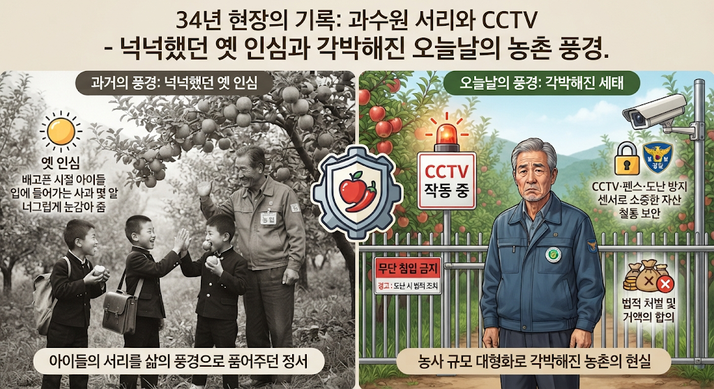 사과 서리에 얽힌 추억과 세월의 변화: 1970년대 인심과 지금 농가의 인심 1 사과 서리에 얽힌 추억과 세월의 변화