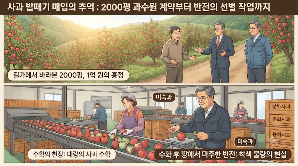 사과 밭떼기 매입의 추억, 2000평 과수원 계약부터 반전의 선별 작업까지 1 사과 밭떼기